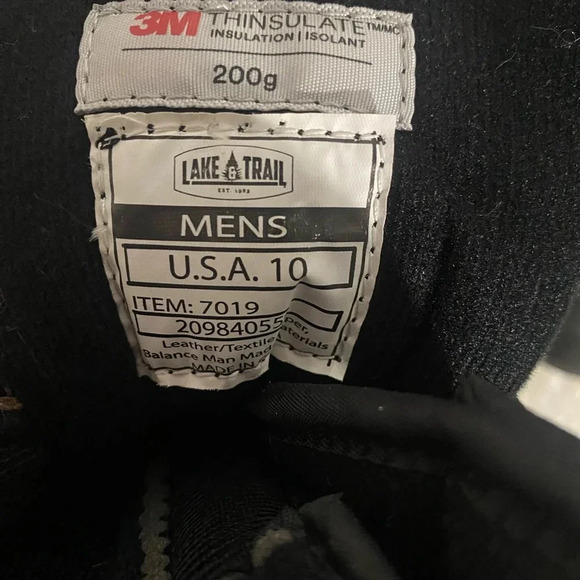 Lake N Trail Men's 3M Thinsulate Ultra Insulated Camo Boots Size 10 - Picture 9 of 9